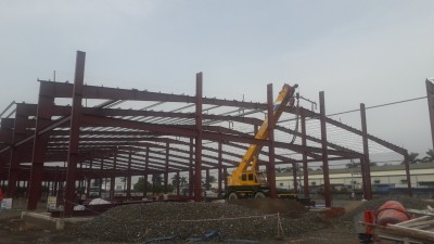 Sản xuất, lắp dựng kết cấu thép nhà xưởng sản xuất Bao Bì Việt Long